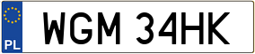 Trailer License Plate